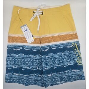 NEW AFTCO size 28 Board Shorts‎ Men's Swim Trunk Fishing Yellow NWT $49